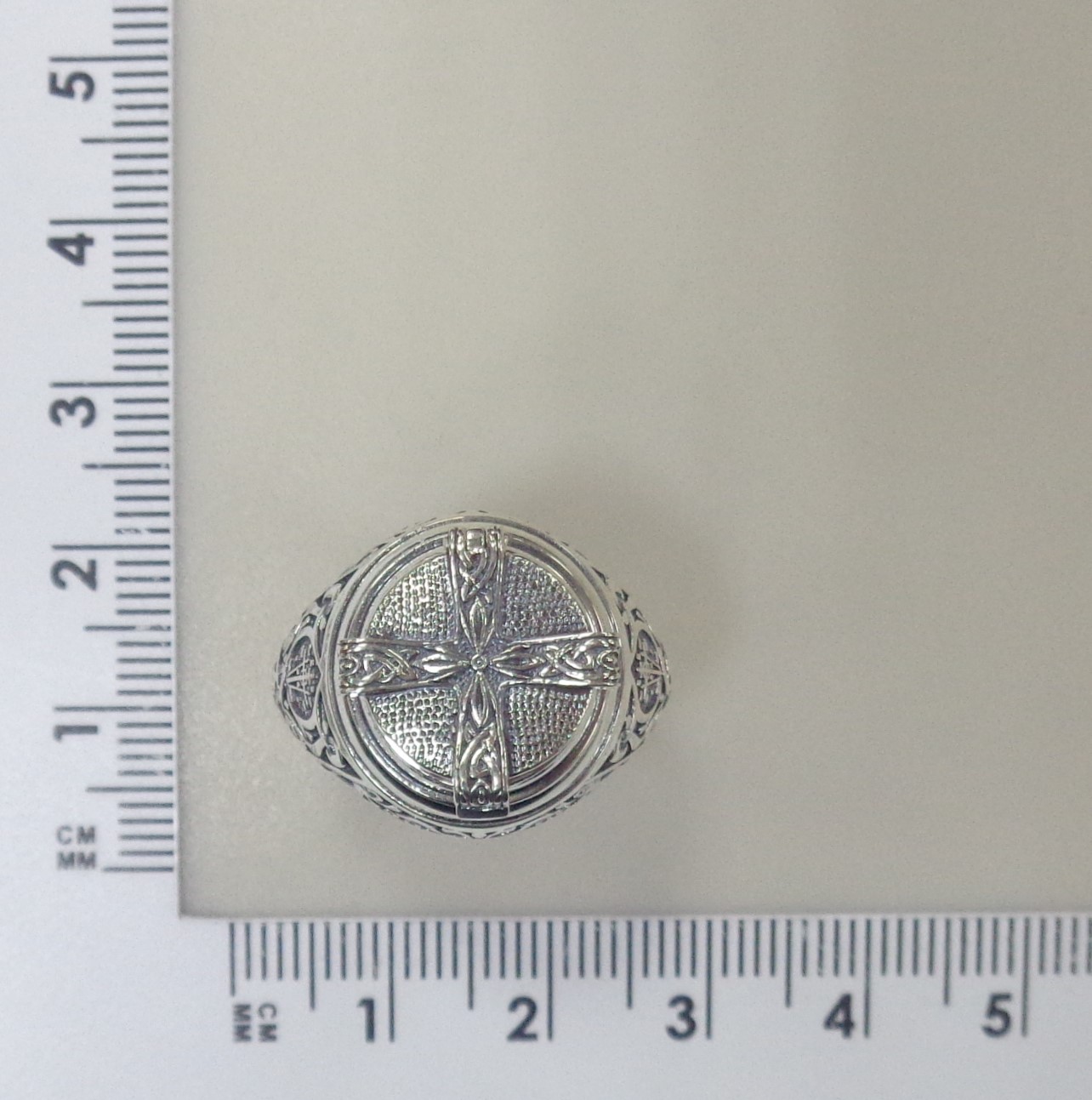 Серебряное кольцо-складень "Святой Николай"